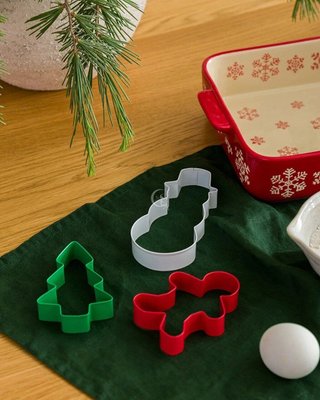 Різдвяні металеві формочки для печива ялинка сніговик пряник 016-156 фото