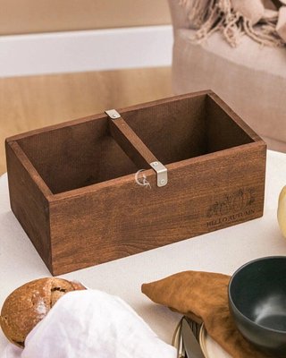 Дерев’яний короб осінній органайзер для кухні контейнер гарбузи 008-084 фото