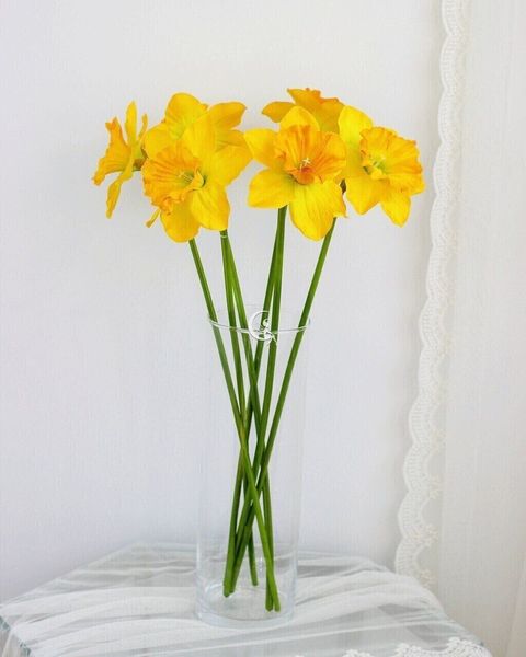 Нарцис штучний жовтий великий Real люкс весняні квіти 018-045 фото
