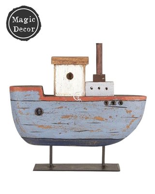 Дерев‘яна статуетка корабель морський декор фігурка човен Прованс Данія IbLaursen 007-094 фото