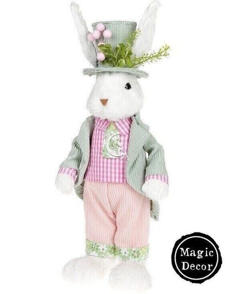 Великодній декор фігурка заєць статуетка кролик Хлопчик 011-063 фото
