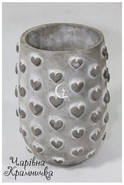 Бетонна ваза для квітів Серця садовий декор Прованс 007-007 фото