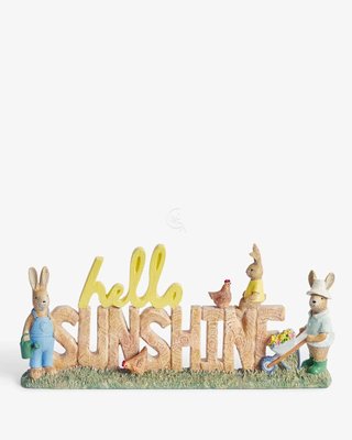 Весняний декор Великодня композиція зайчик статуетка кролик фігурка слово 011-218 фото