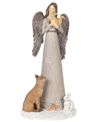 Різдвяна статуетка фігурка Ангел зі звірятами Нідерланди Clayre &Eef 016-120 фото