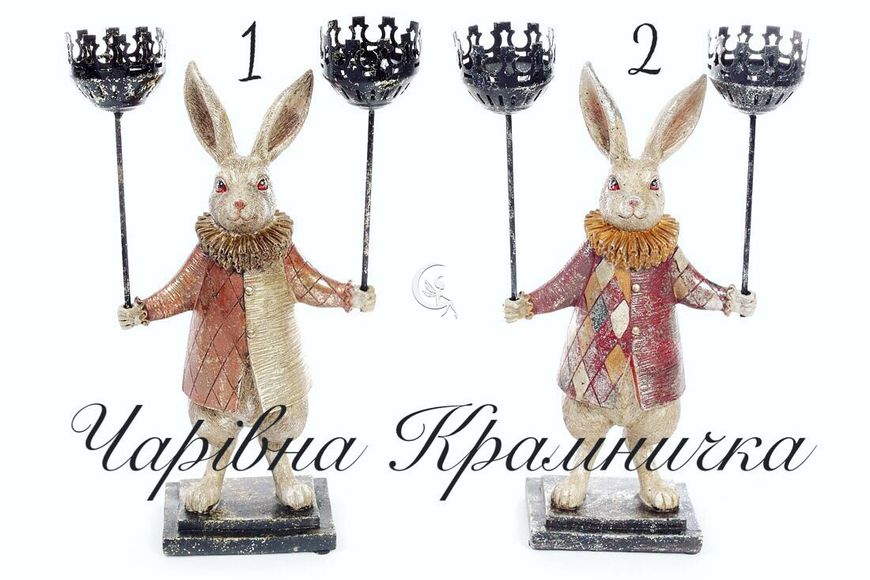 Керамічний свічник / статуетка Великодній кролик 011-016 фото