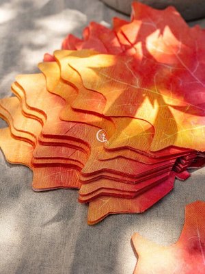 Осінні паперові серветки кленові листочки осінь 005-029 фото
