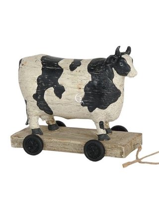 Статуетка корівка на колесах фігурка корова Нідерланди Clayre & Eef 007-108 фото