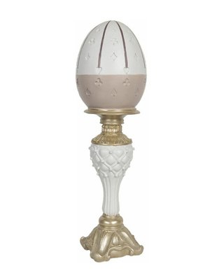 Великодній декор старовинне яйце на підставці позолочене Нідерланди Clayre&Eef 011-233 фото