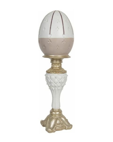 Великодній декор старовинне яйце на підставці позолочене Нідерланди Clayre&Eef 011-233 фото
