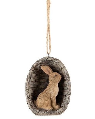 Великодній підвіска зайчик в яєчку декор кролик Нідерланди Clayre Eef 011-247 фото