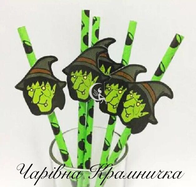 Святкові Паперові трубочки на Хеллоуїн вампір Дракула Гарбуз Відьма 008-004 фото