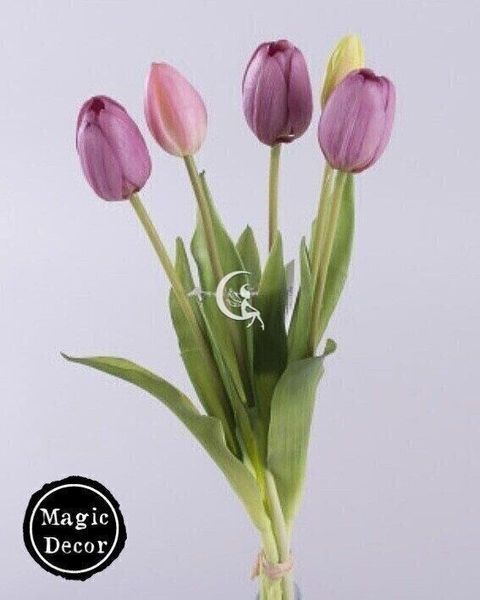 Декоративний букет фіолетових тюльпанів латекс 018-023 фото