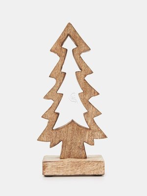 Новорічний різдвяний декор натуральна фігурка дерев’яна статуетка ялинка 016-134 фото