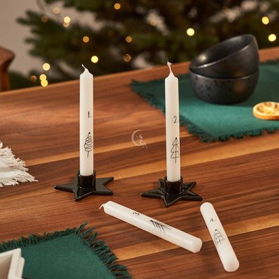 Набір різдвяних адвент свічок на новий рік 4 шт. 016-184 фото