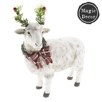 Різдвяна статуетка овечка новорічна фігурка вівця Clayre & Eef Нидерланды 011-101 фото
