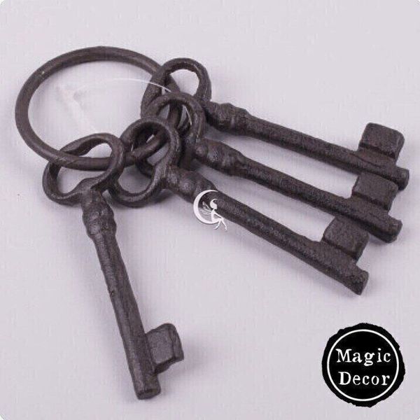 Декоративні чавунні ключі зв'язка Прованс 007-062 фото