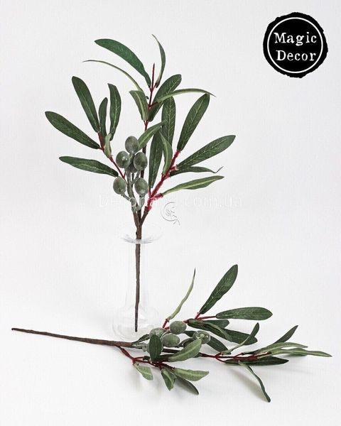 Гілочка оливи декоративна штучна з оливками Прованс декор 007-061 фото