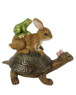 Великодня статуетка зайчик черепаха жабка фігурка декор кролик Clayre&Eef Нідерланди 011-207 фото
