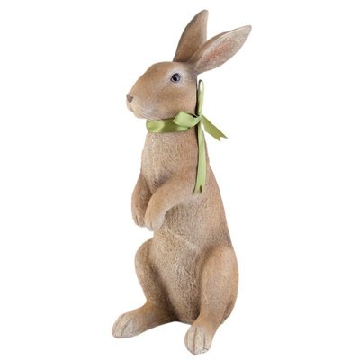 Гігантська Великодня статуетка зайчик фігурка кролик з бантиком Нідерланди Clayre & Eef 011-237 фото