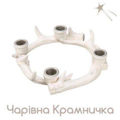 Керамічний свічник Ріжки оленя 001-016 фото