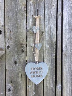 Дерев'яна підвісна прикраса Серце Home Sweet Home Прованс 007-006 фото