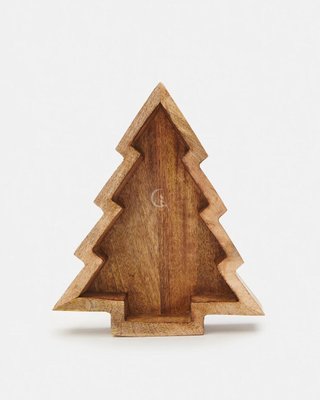 Різдвяний декор дерев’яна таця ялинка 016-186 фото