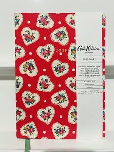 Щоденник 2025 записник червоний серця квітковий Cath Kidston Велика Британія 008-070 фото